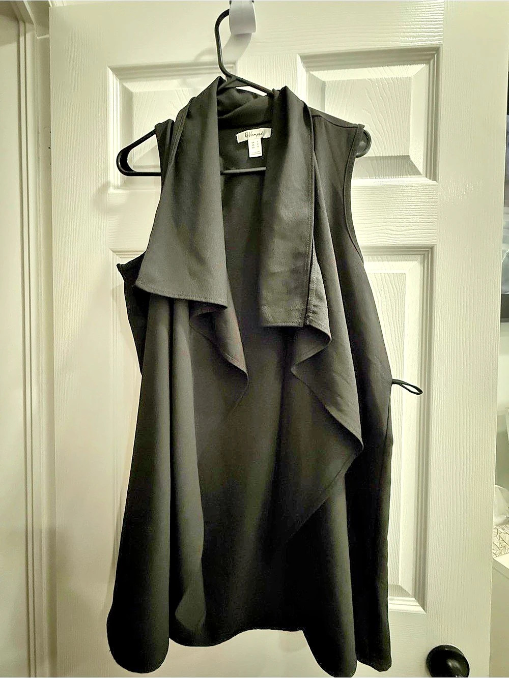 Black Draped Vest